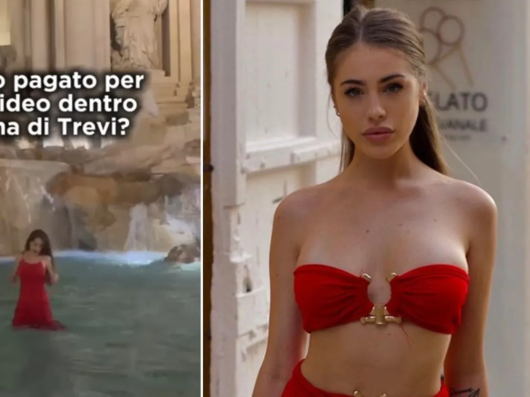 Asia Gianese, bagno nella Fontana di Trevi - Trash Italiano